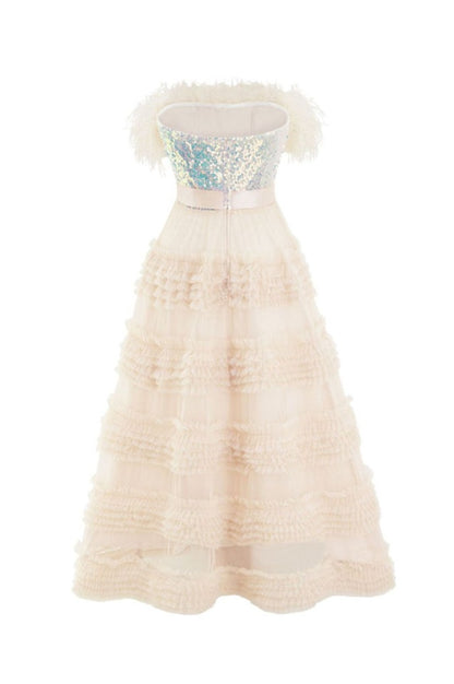 Robe Évasée en Plumetis Aella