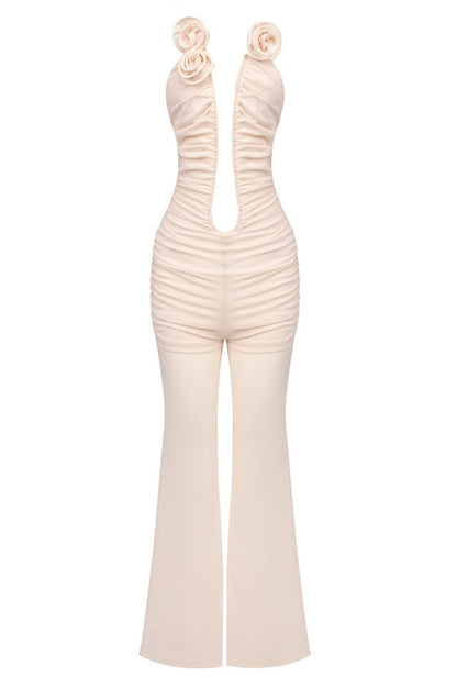 Jumpsuit Plissé à Fleurs 3D Vissarion