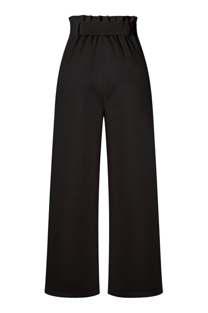 Pantalon Évasé à Ceinture Coordonné