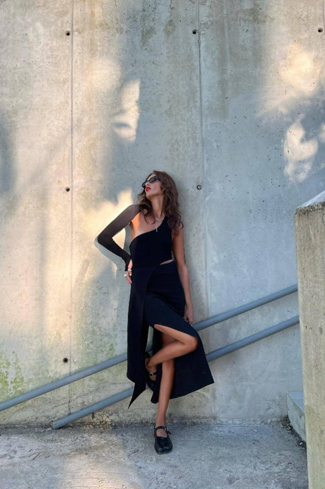 Robe Midi à Manches Manifesto