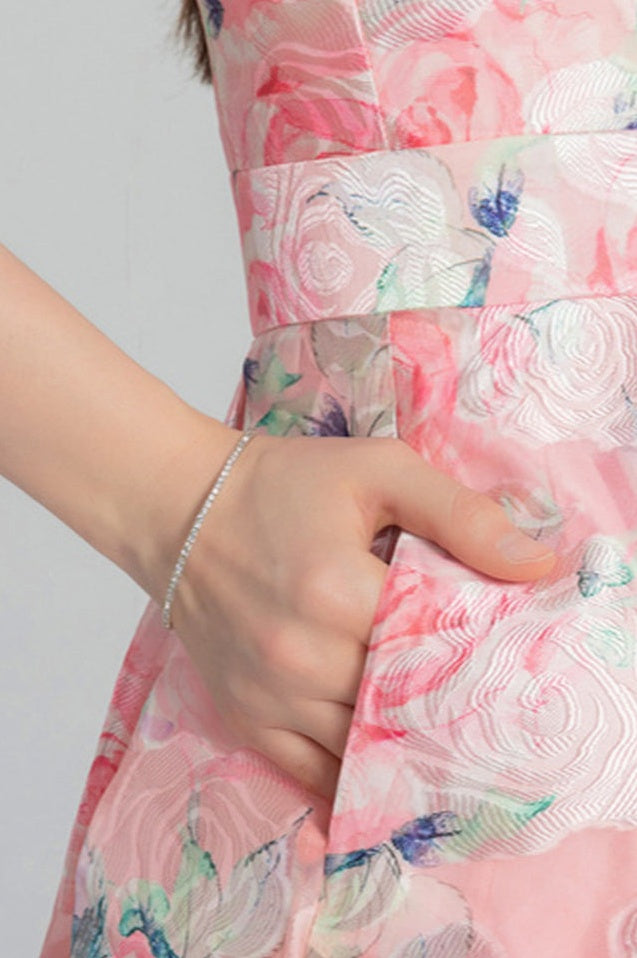 Robe Midi à Manches Bouffantes