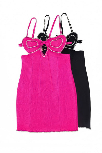 Robe Mini Brodée en Cœur