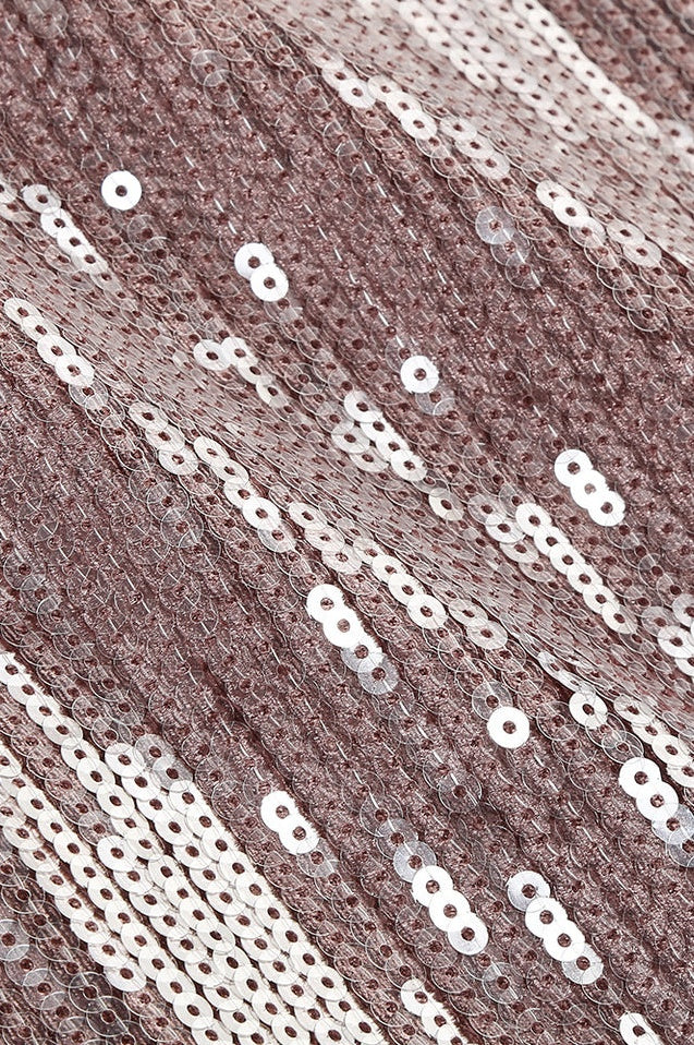 Robe Maxi à Manches Longues Brodée avec Détail Nœud en Sequins