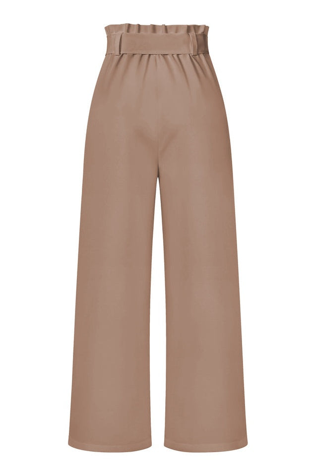 Pantalon Évasé à Ceinture Coordonné