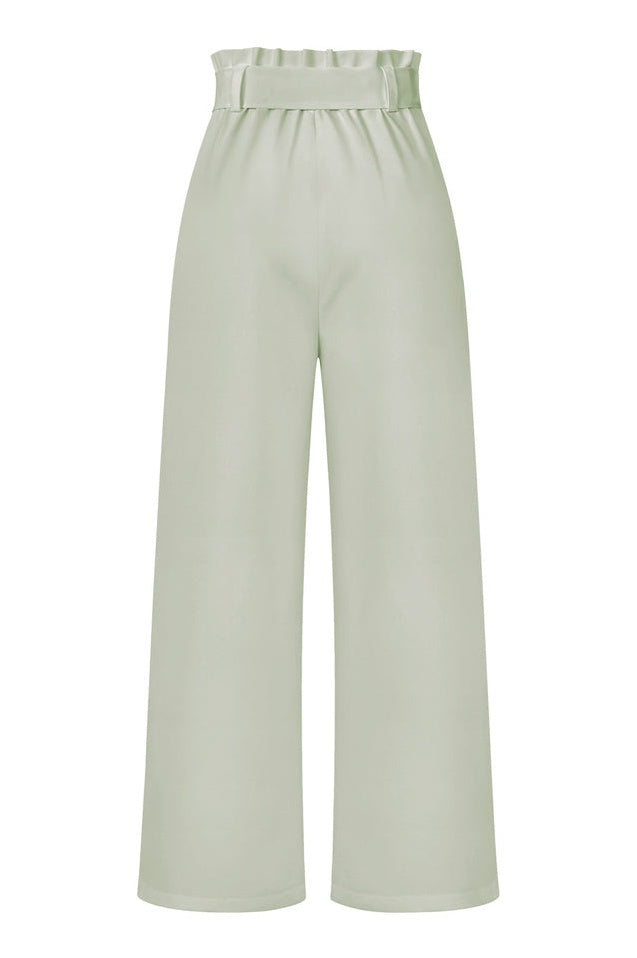 Pantalon Évasé à Ceinture Coordonné