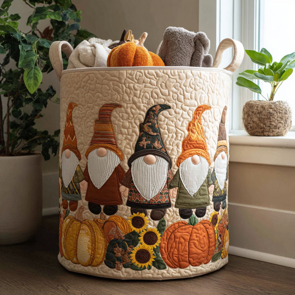 Panier à linge matelassé artisanal – Nains décoratifs