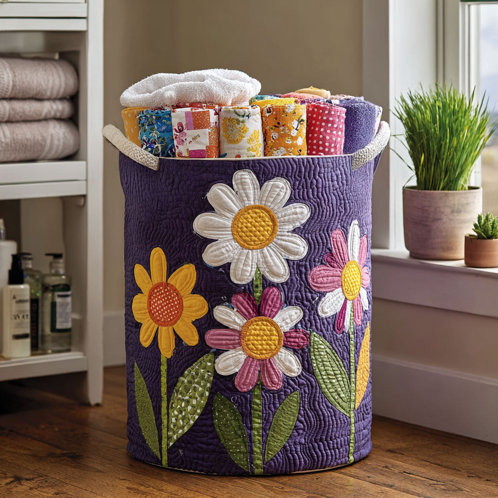 Panier à linge matelassé artisanal – Style intemporel
