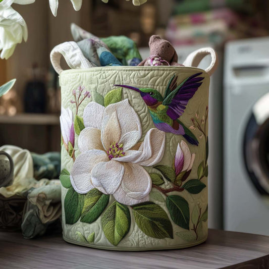Panier à linge matelassé artisanal – Colibri