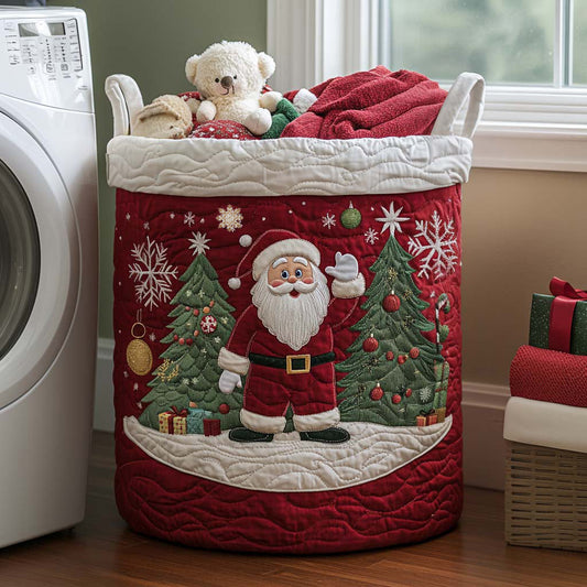 Panier à linge matelassé artisanal – Père Noël