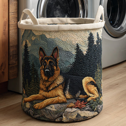 Panier à linge matelassé artisanal – Berger allemand