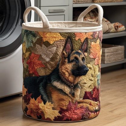 Panier à linge matelassé artisanal – Berger allemand