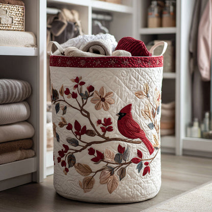 Panier à linge matelassé artisanal – Feuilles d'automne