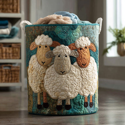 Panier à linge matelassé artisanal – Animal tout doux