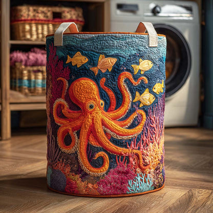 Panier à linge matelassé artisanal – Poulpe