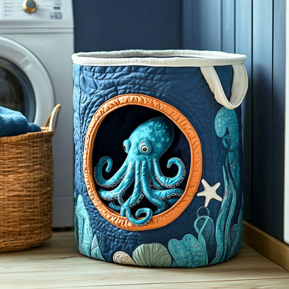 Panier à linge matelassé artisanal – Poulpe